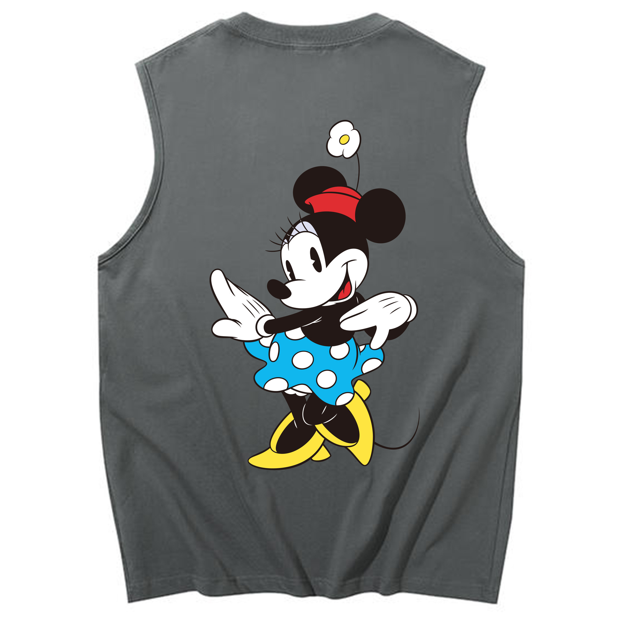 ミッキーマウス Mickey Mouse コットン100％タンクトップ（背面プリント）